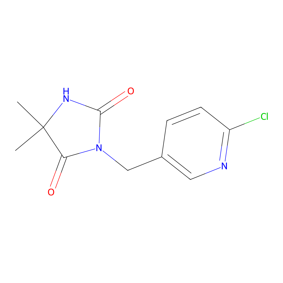 3-[(6-Chloropyridin-3-yl)methyl]-5,5-dimethylimidazolidine-2,4-dione molecular structure, CAS 1016720-44-7
