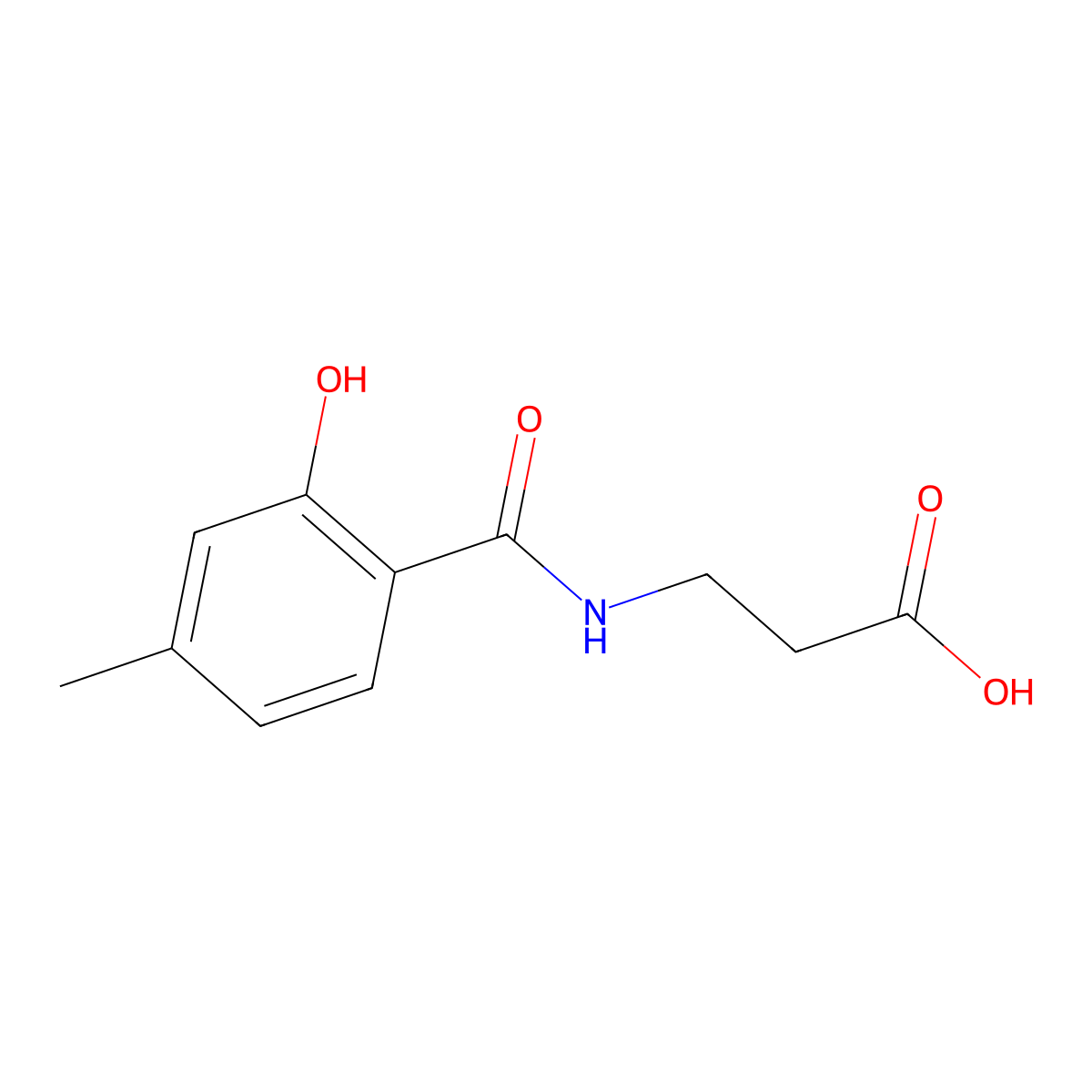 3-[(2-Hydroxy-4-methylphenyl)formamido]propanoic acid molecular structure, CAS 1016720-46-9