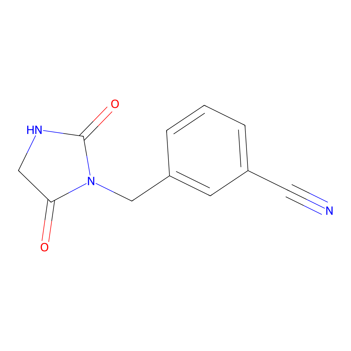 3-[(2,5-Dioxoimidazolidin-1-yl)methyl]benzonitrile molecular structure, CAS 1016720-67-4