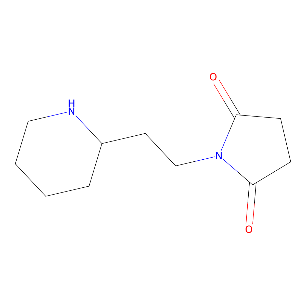 1-[2-(Piperidin-2-YL)ethyl]pyrrolidine-2,5-dione molecular structure, CAS 1016720-79-8