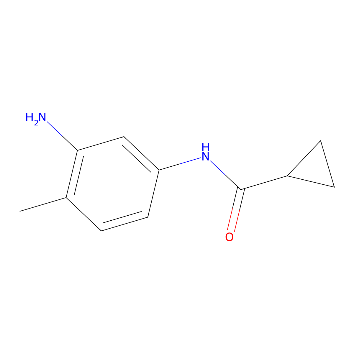 N-(3-amino-4-methylphenyl)cyclopropanecarboxamide molecular structure, CAS 1016721-13-3