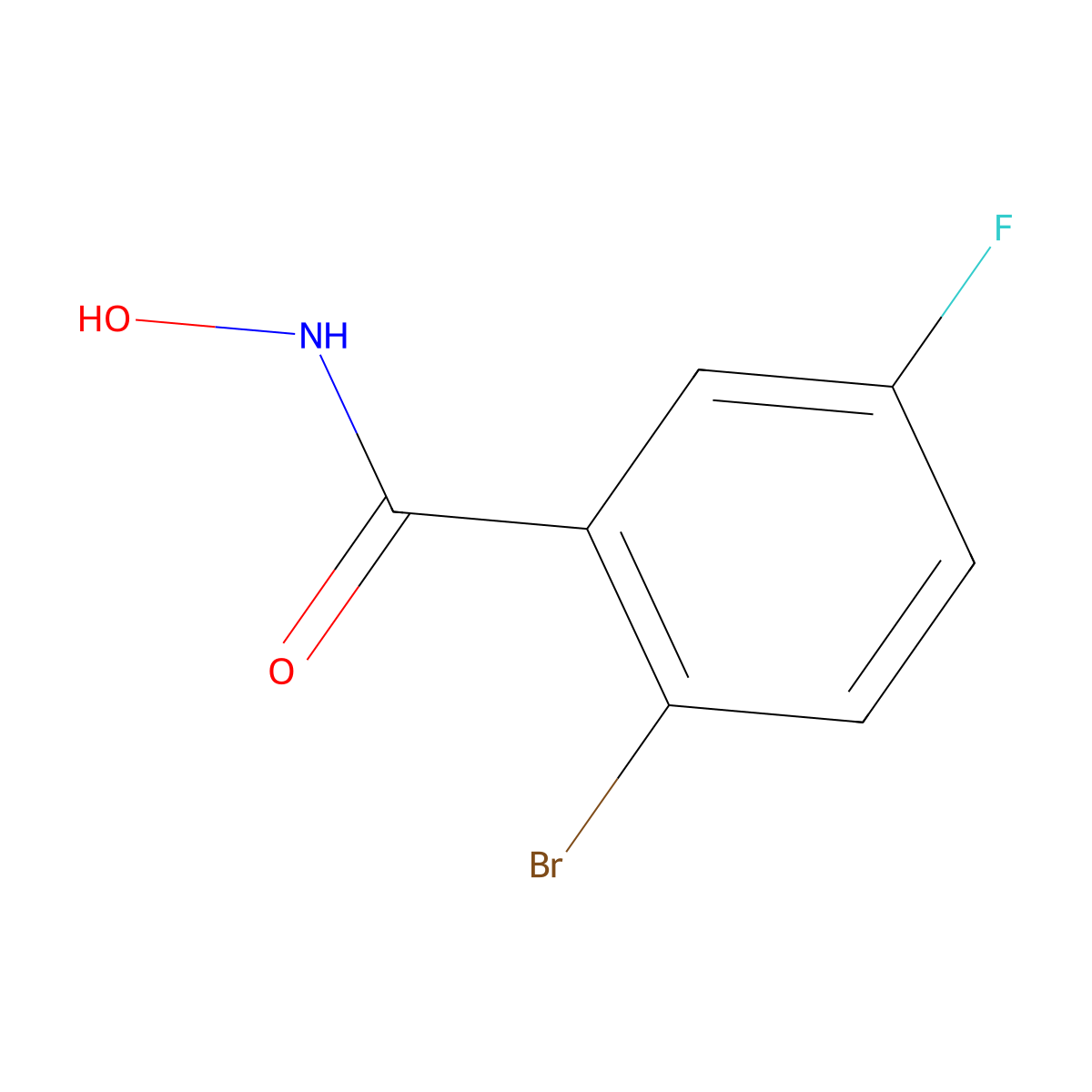 2-bromo-5-fluoro-N-hydroxybenzamide molecular structure, CAS 1016721-21-3