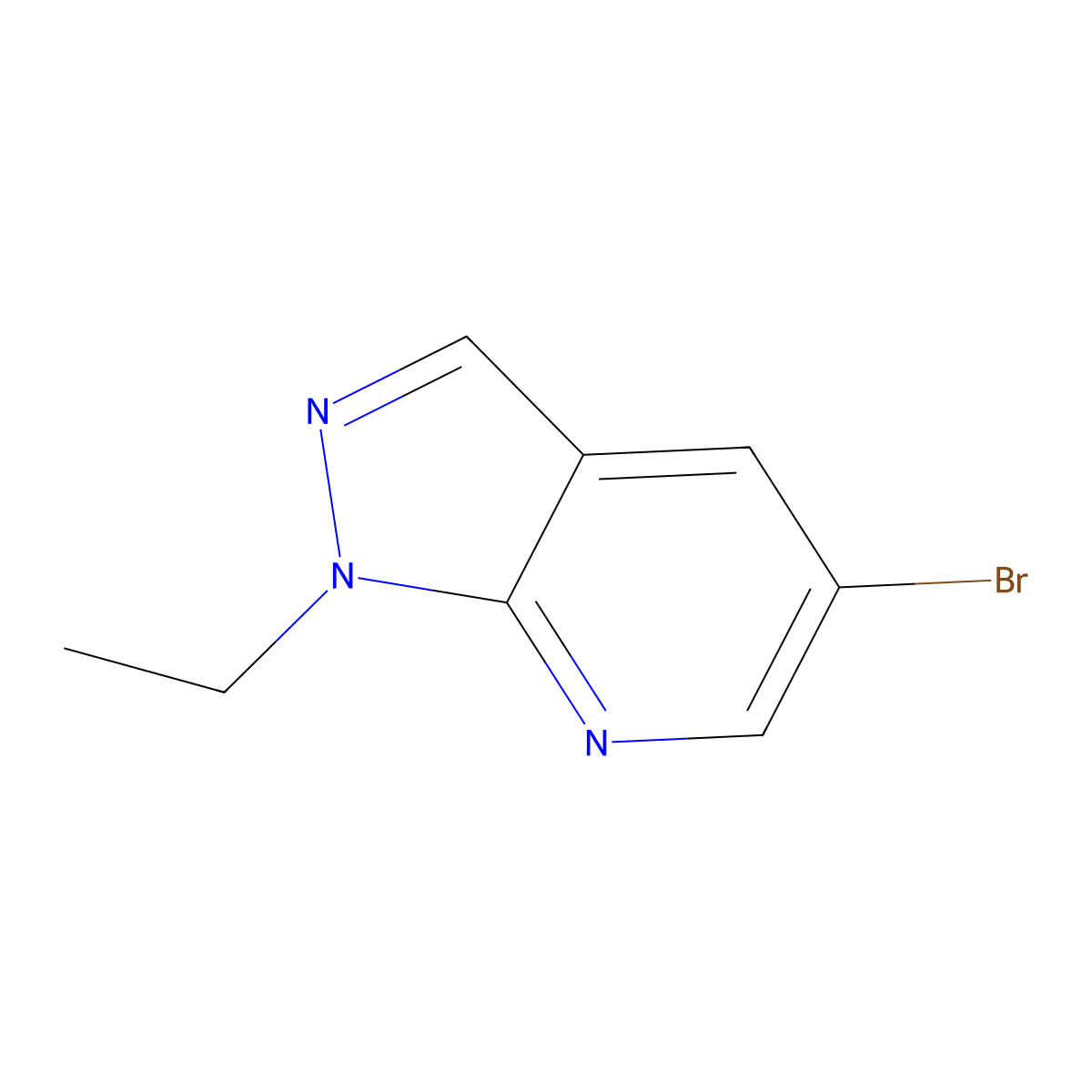 5-bromo-1-ethyl-1H-pyrazolo(3,4-b)pyridine molecular structure, CAS 1016721-67-7