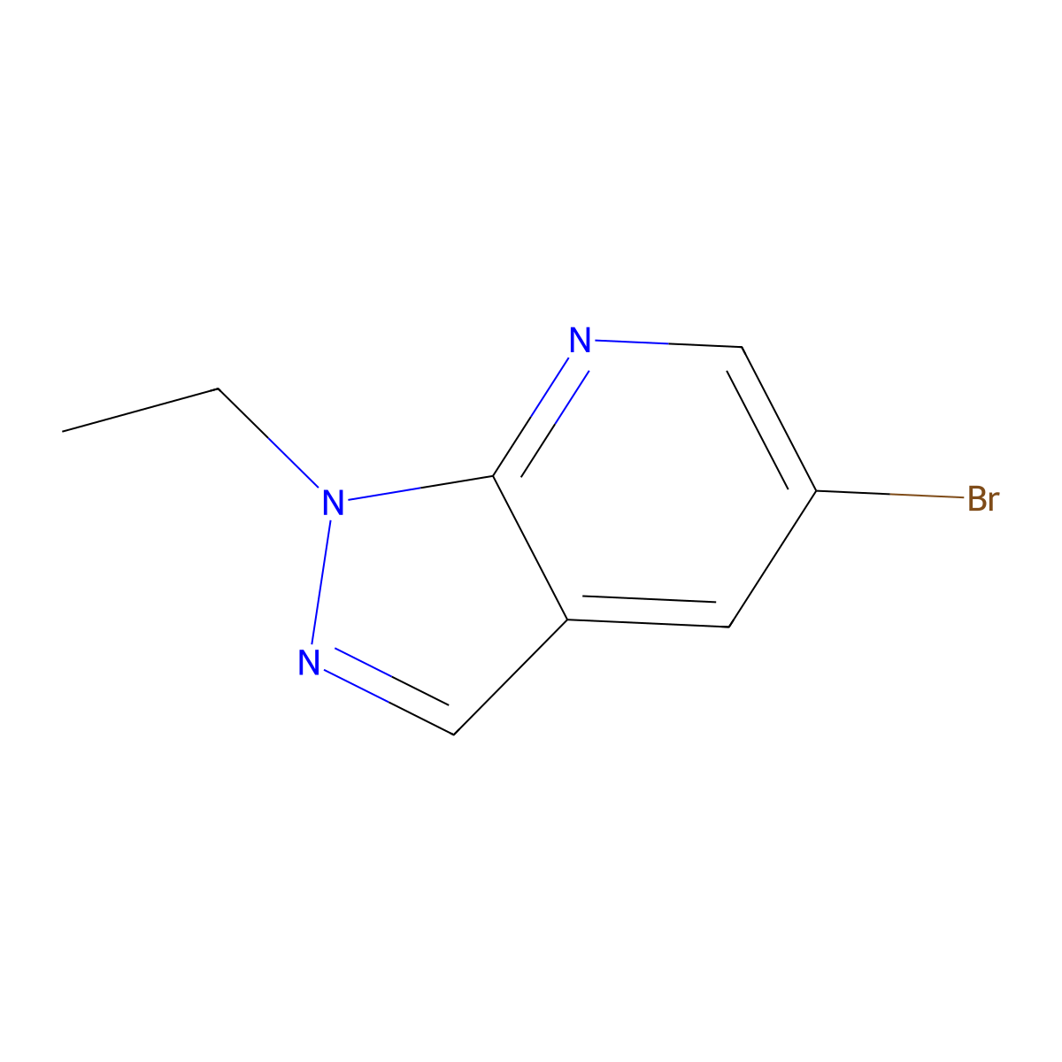 5-bromo-1-ethyl-1H-pyrazolo(3,4-b)pyridine molecular structure, CAS 1016721-67-7