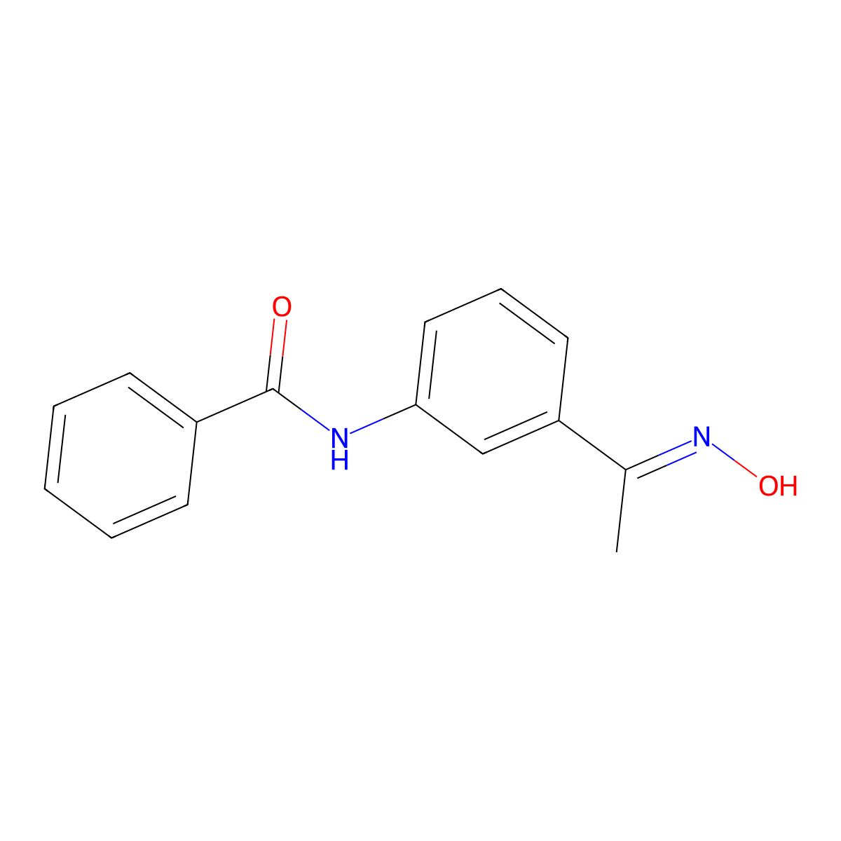 N-{3-[1-(hydroxyimino)ethyl]phenyl}benzamide molecular structure, CAS 1016721-78-0
