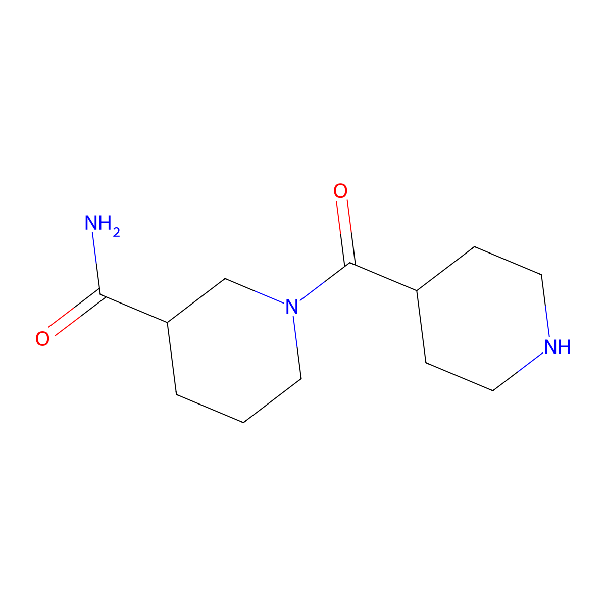 1-(Piperidine-4-carbonyl)piperidine-3-carboxamide molecular structure, CAS 1016722-17-0