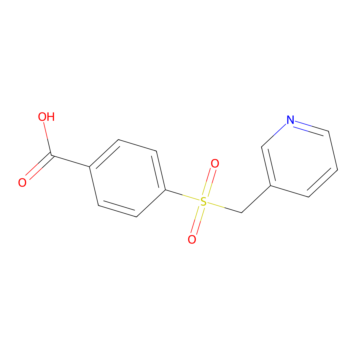 4-(Pyridin-3-ylmethanesulfonyl)benzoic acid molecular structure, CAS 1016722-46-5