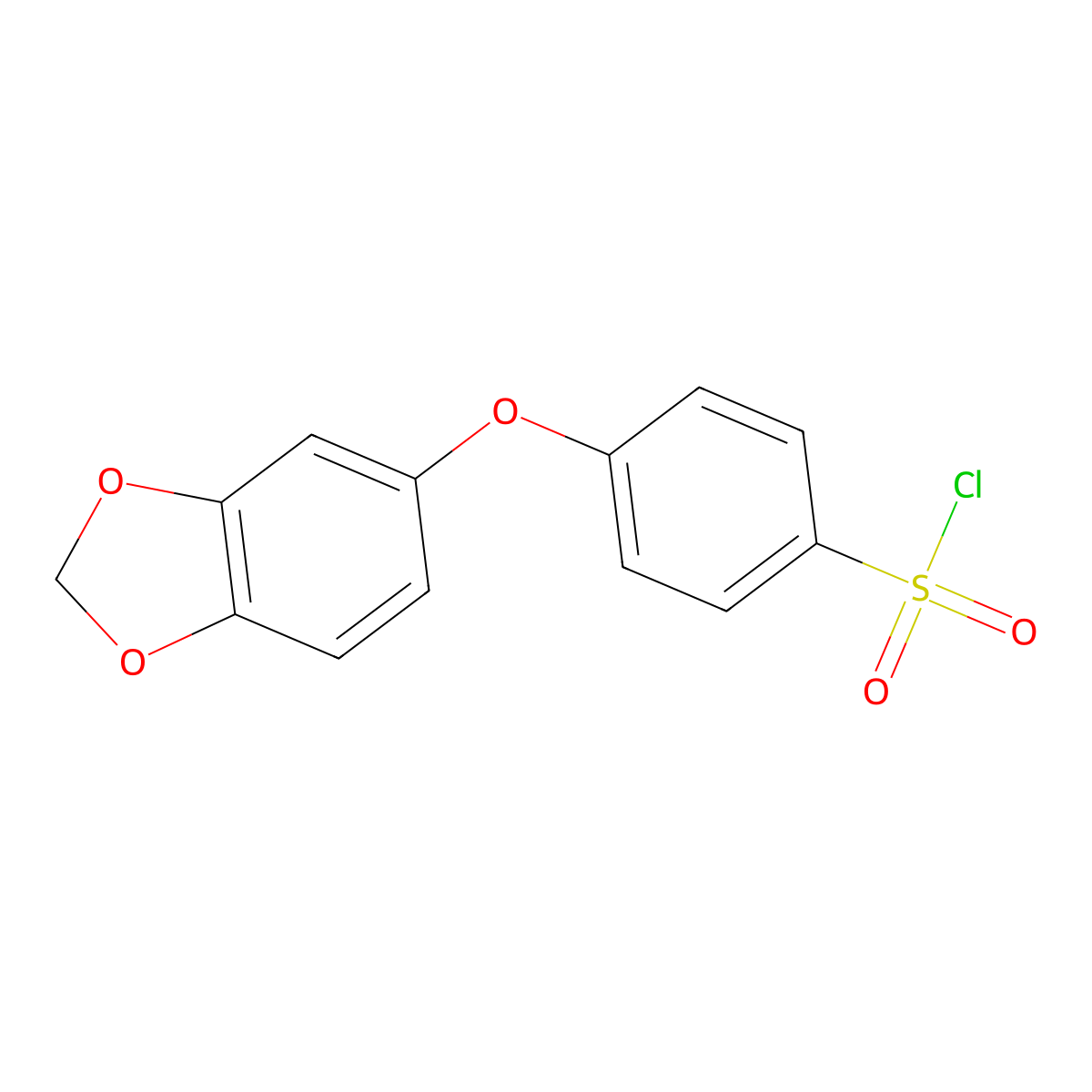 4-(1,3-Benzodioxol-5-yloxy)benzenesulfonyl chloride molecular structure, CAS 1016722-81-8