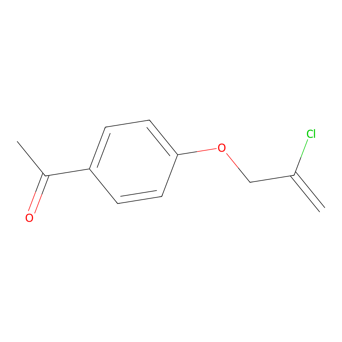 1-{4-[(2-Chloroprop-2-en-1-yl)oxy]phenyl}ethan-1-one molecular structure, CAS 1016723-17-3