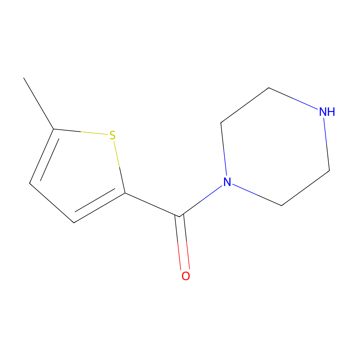 1-(5-Methylthiophene-2-carbonyl)piperazine molecular structure, CAS 1016723-39-9
