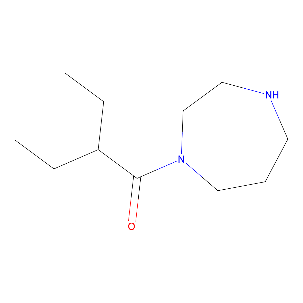 1-(1,4-Diazepan-1-YL)-2-ethylbutan-1-one molecular structure, CAS 1016723-43-5