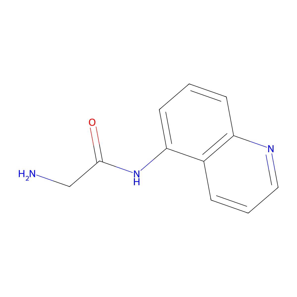 2-amino-N-(quinolin-5-yl)acetamide molecular structure, CAS 1016723-44-6