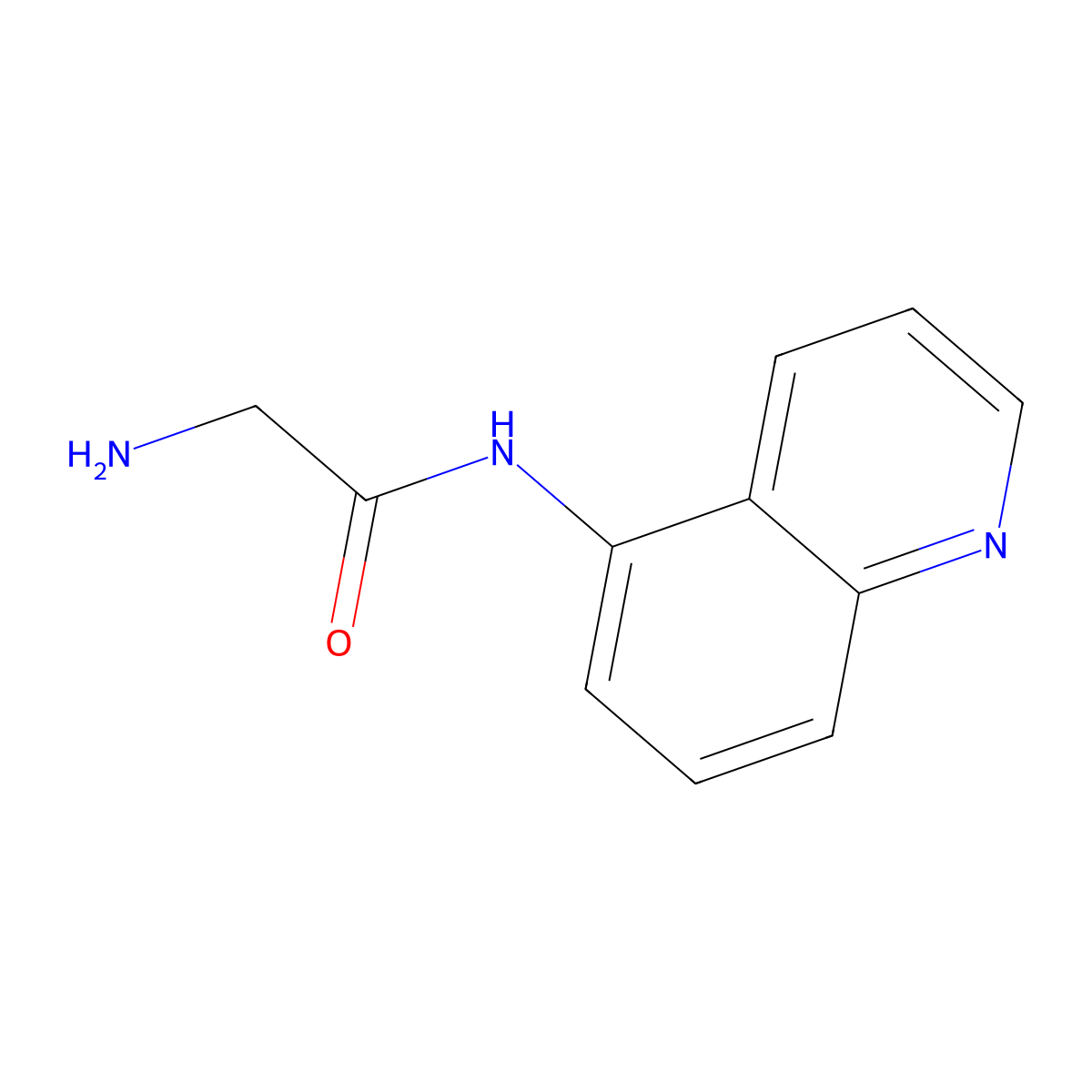 2-amino-N-(quinolin-5-yl)acetamide molecular structure, CAS 1016723-44-6