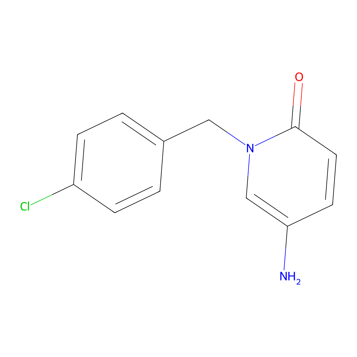 5-Amino-1-[(4-chlorophenyl)methyl]-1,2-dihydropyridin-2-one molecular structure, CAS 1016723-46-8