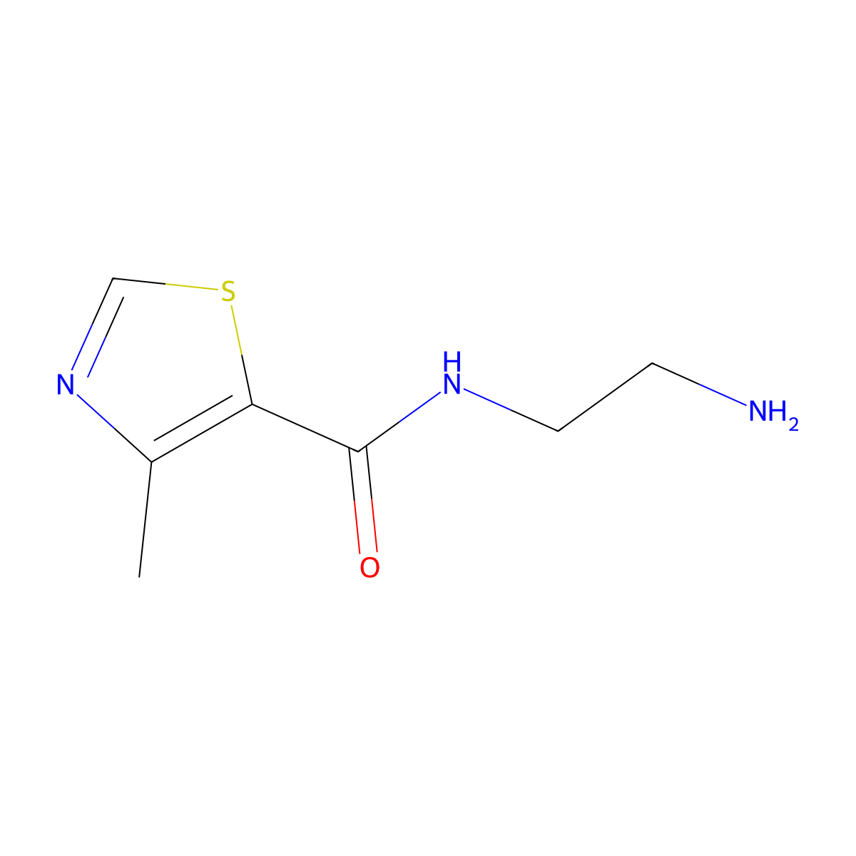 N-(2-Aminoethyl)-4-methyl-1,3-thiazole-5-carboxamide molecular structure, CAS 1016723-57-1