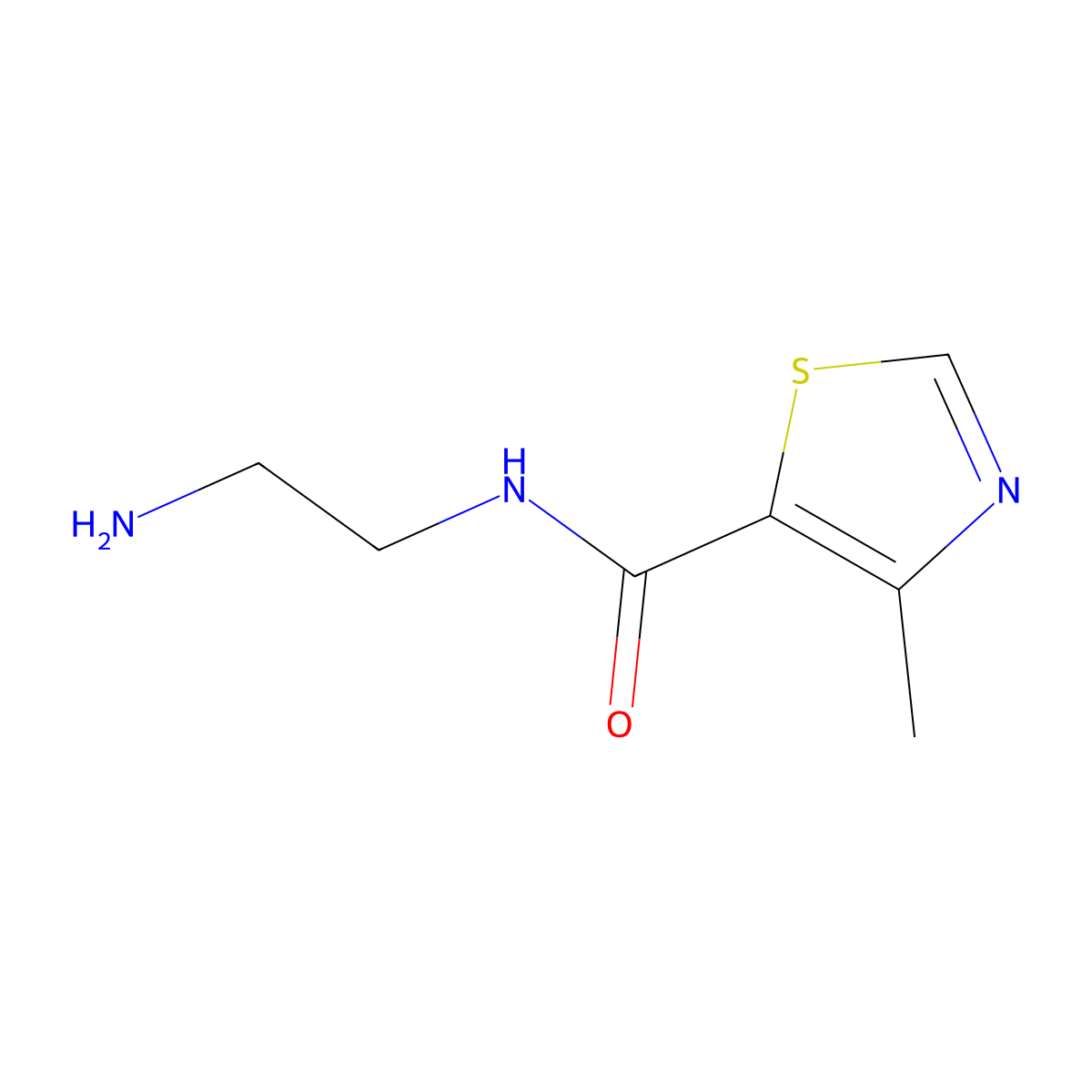 N-(2-Aminoethyl)-4-methyl-1,3-thiazole-5-carboxamide molecular structure, CAS 1016723-57-1