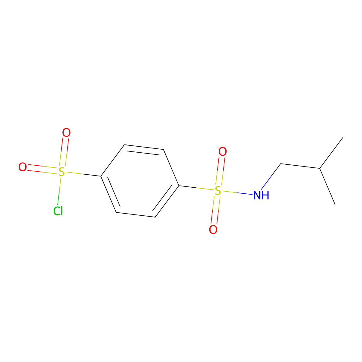 4-[(2-Methylpropyl)sulfamoyl]benzene-1-sulfonyl chloride molecular structure, CAS 1016723-92-4