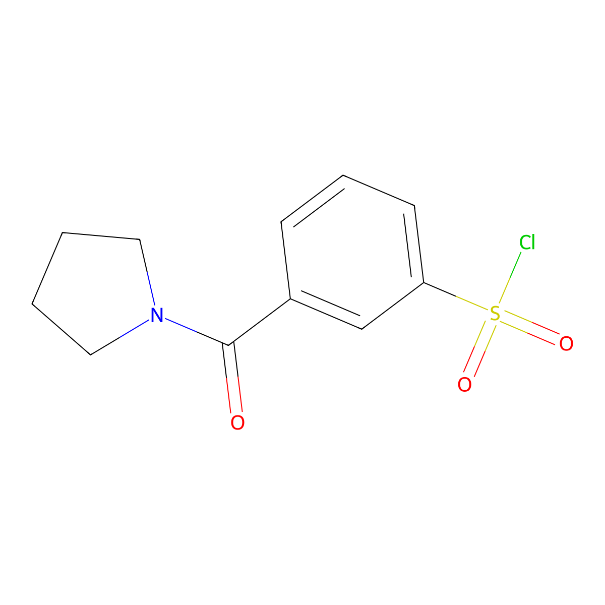 3-(Pyrrolidine-1-carbonyl)-benzenesulfonyl chloride molecular structure, CAS 1016723-95-7