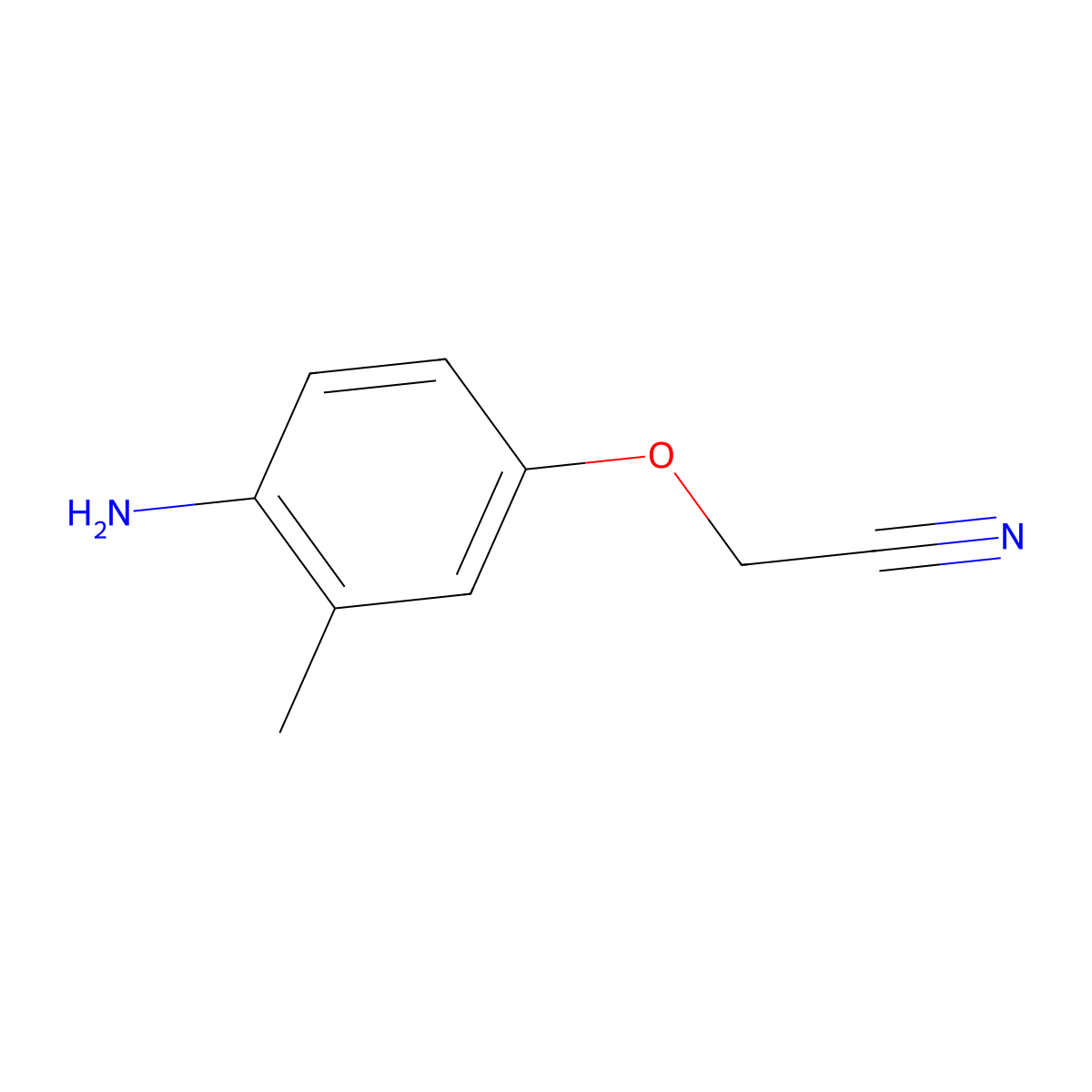 2-(4-Amino-3-methylphenoxy)acetonitrile molecular structure, CAS 1016724-90-5