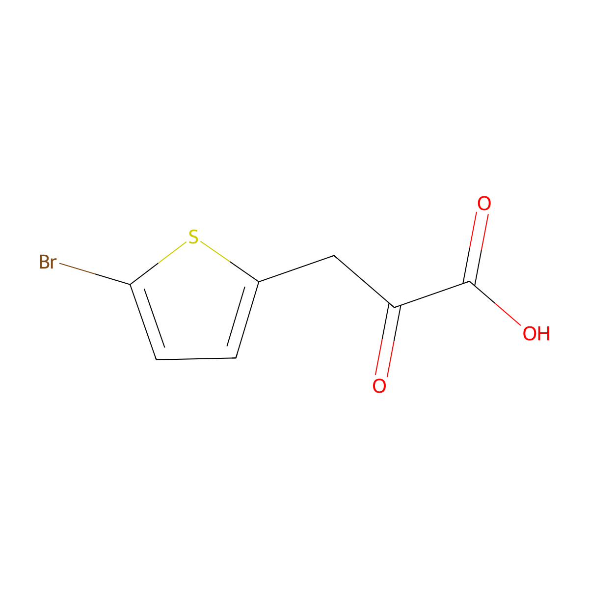 3-(5-Bromothiophen-2-yl)-2-oxopropanoic acid molecular structure, CAS 1016725-49-7