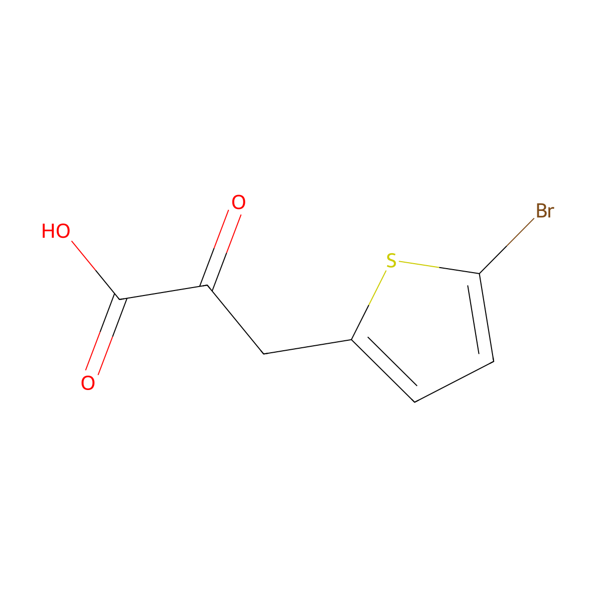 3-(5-Bromothiophen-2-yl)-2-oxopropanoic acid molecular structure, CAS 1016725-49-7