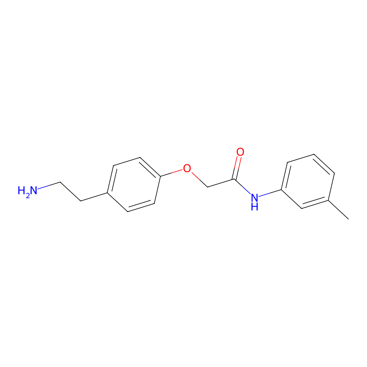 2-[4-(2-aminoethyl)phenoxy]-N-(3-methylphenyl)acetamide molecular structure, CAS 1016725-67-9