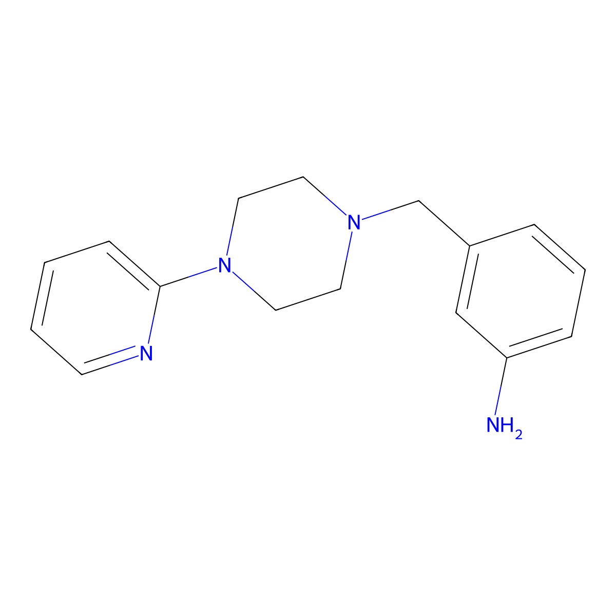 3-{[4-(Pyridin-2-yl)piperazin-1-yl]methyl}aniline molecular structure, CAS 1016726-00-3