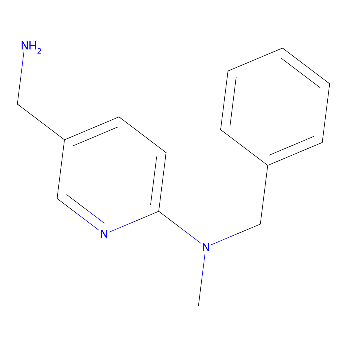 5-(aminomethyl)-N-benzyl-N-methylpyridin-2-amine molecular structure, CAS 1016726-49-0
