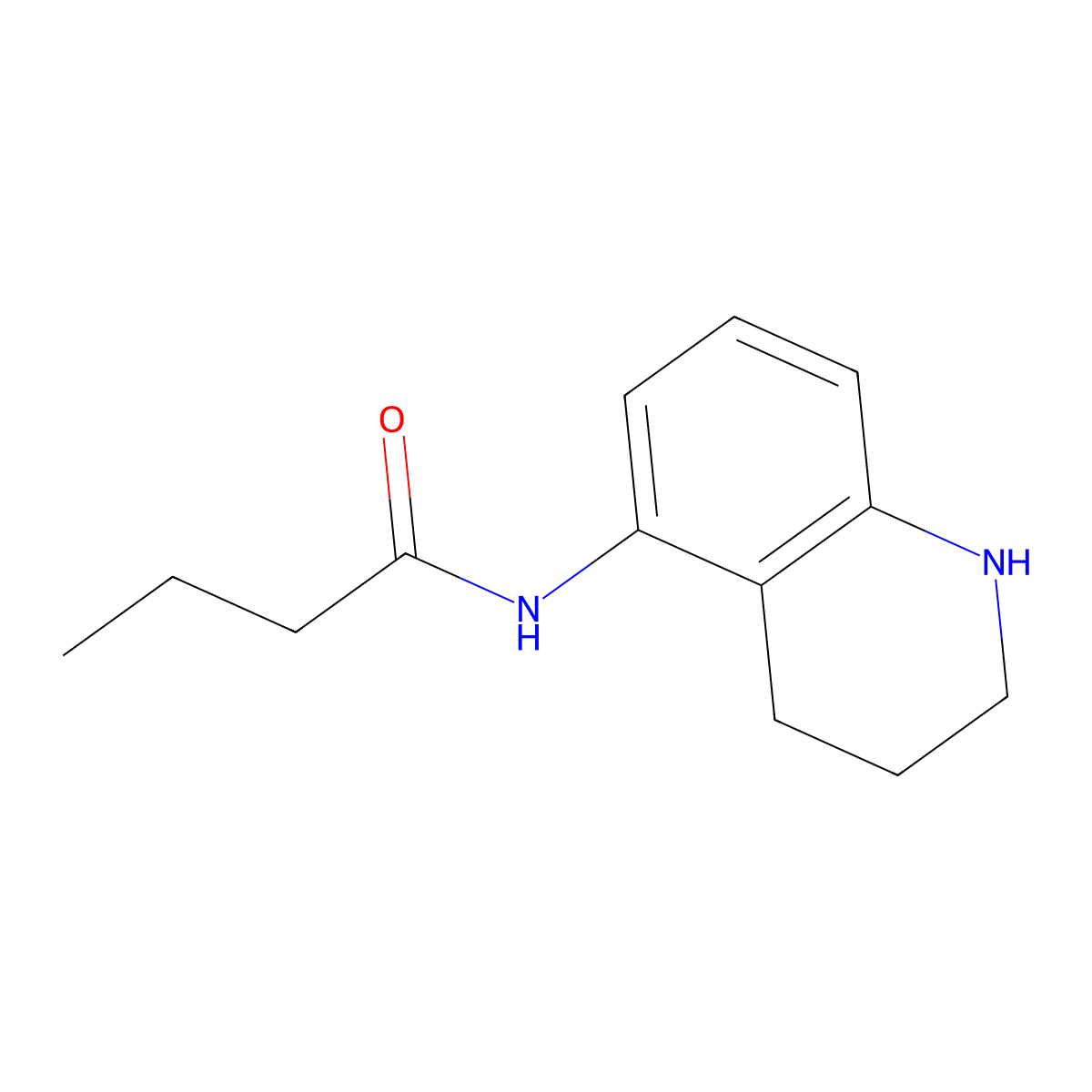 N-(1,2,3,4-Tetrahydroquinolin-5-YL)butanamide molecular structure, CAS 1016726-99-0