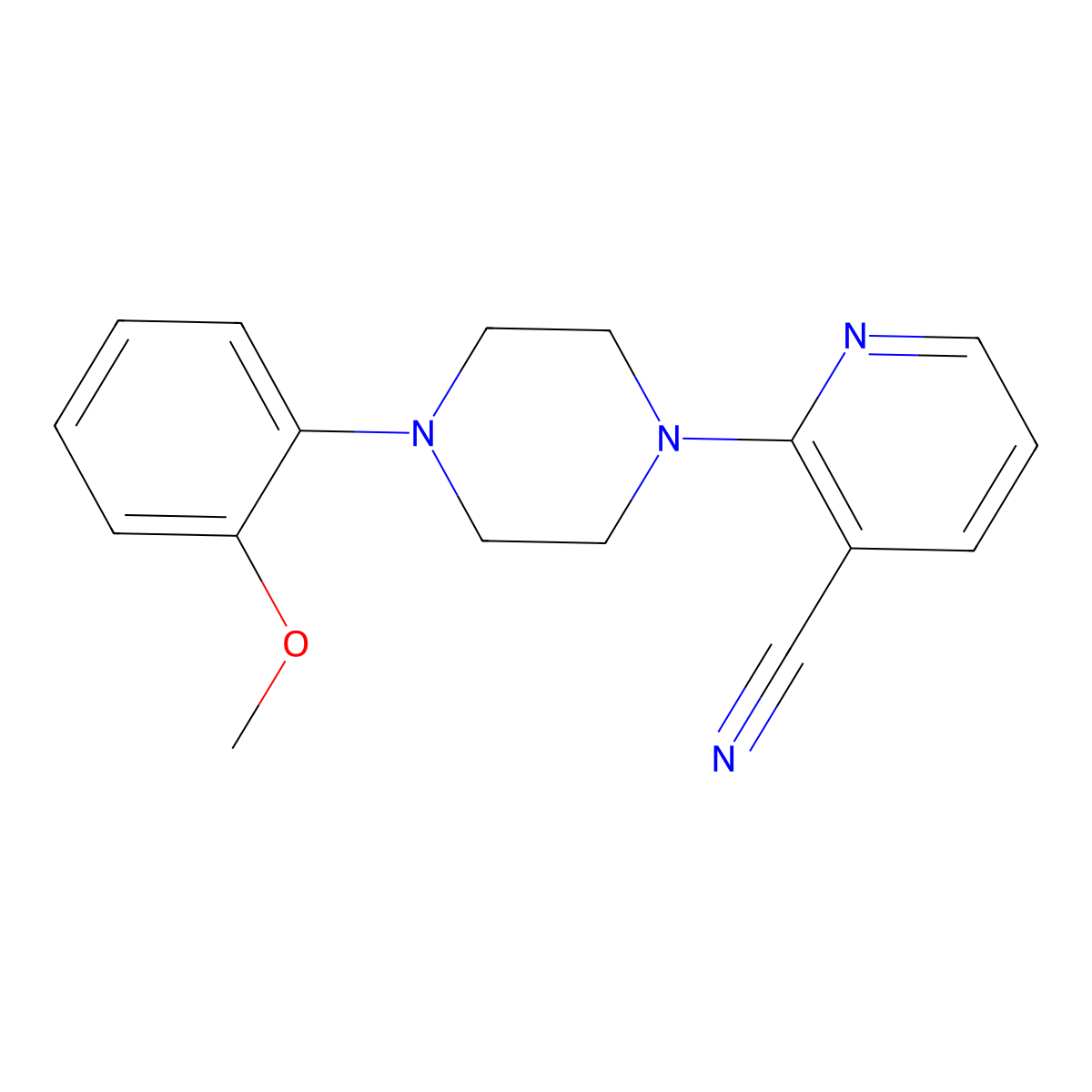 2-[4-(2-Methoxyphenyl)piperazin-1-yl]pyridine-3-carbonitrile molecular structure, CAS 1016727-21-1