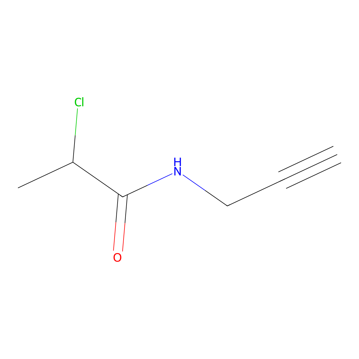 2-chloro-N-(prop-2-yn-1-yl)propanamide molecular structure, CAS 1016727-29-9