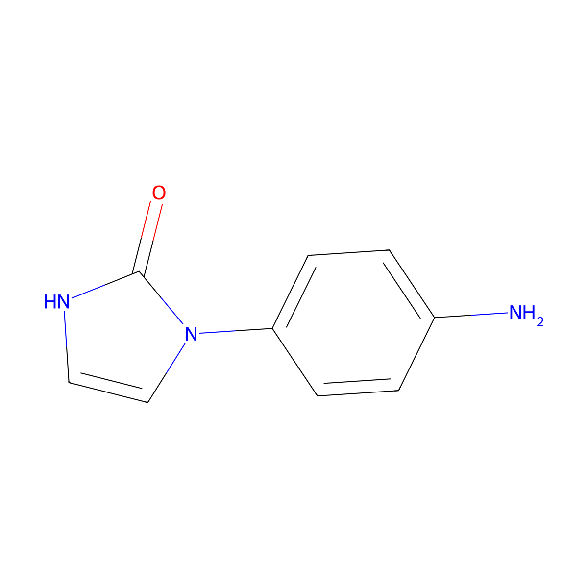 1-(4-aminophenyl)-2,3-dihydro-1H-imidazol-2-one molecular structure, CAS 1016728-19-0