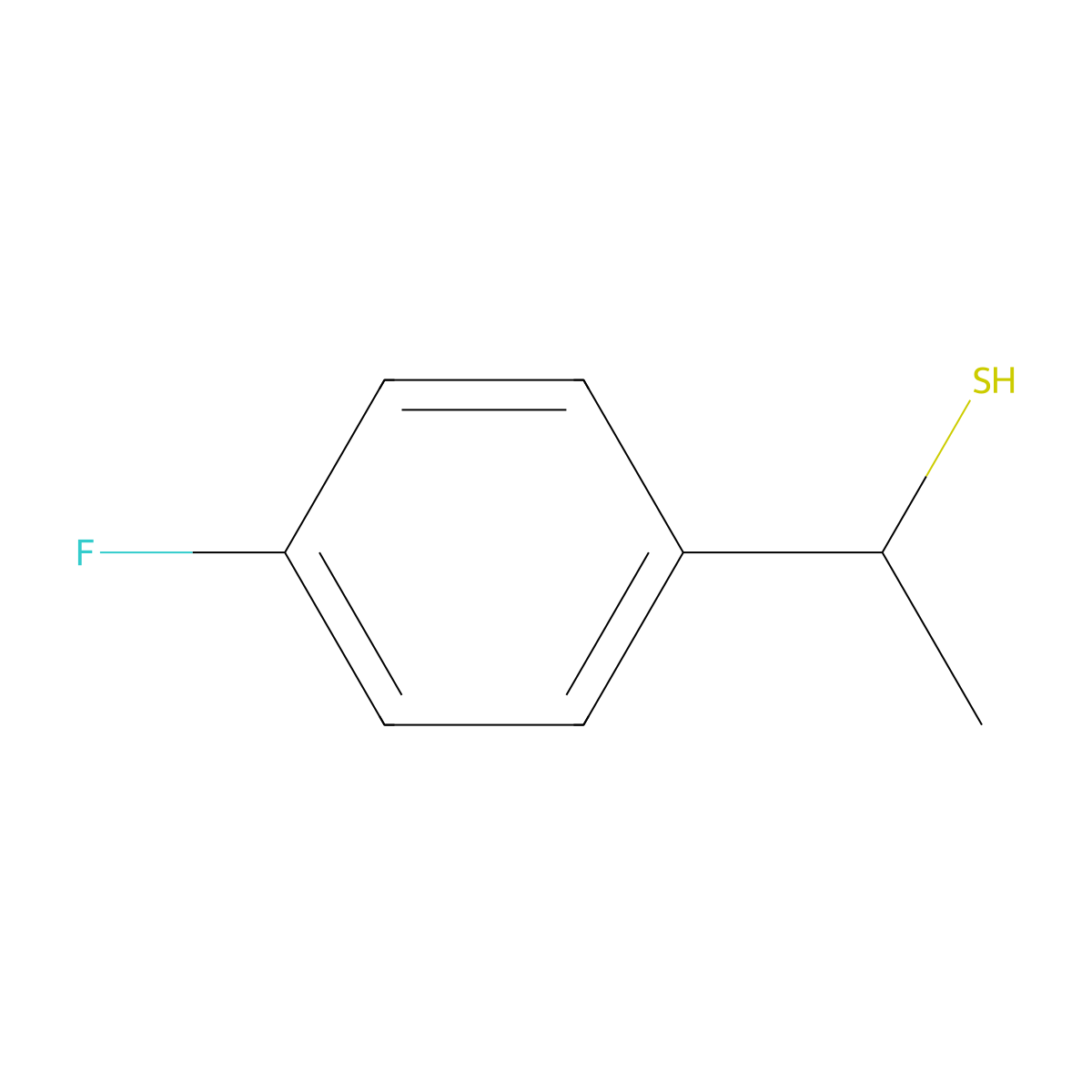 1-(4-Fluorophenyl)ethane-1-thiol molecular structure, CAS 1016728-69-0