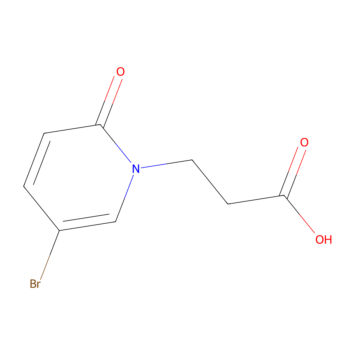 3-(5-Bromo-2-oxo-2H-pyridin-1-YL)-propionic acid molecular structure, CAS 1016729-35-3