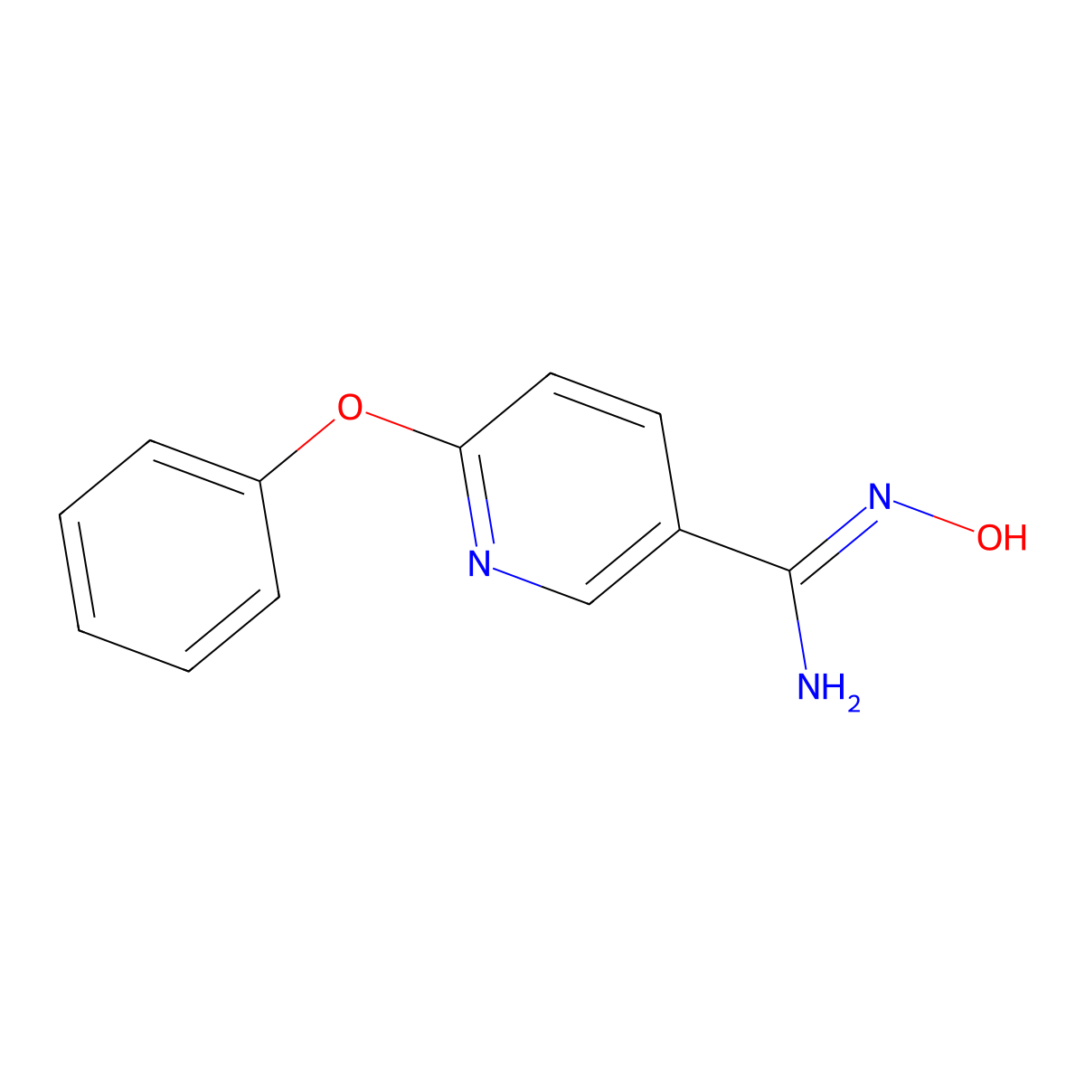 N'-hydroxy-6-phenoxypyridine-3-carboximidamide molecular structure, CAS 1016730-02-1