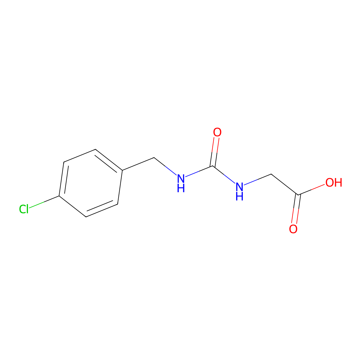 2-({[(4-Chlorophenyl)methyl]carbamoyl}amino)acetic acid molecular structure, CAS 1016730-04-3