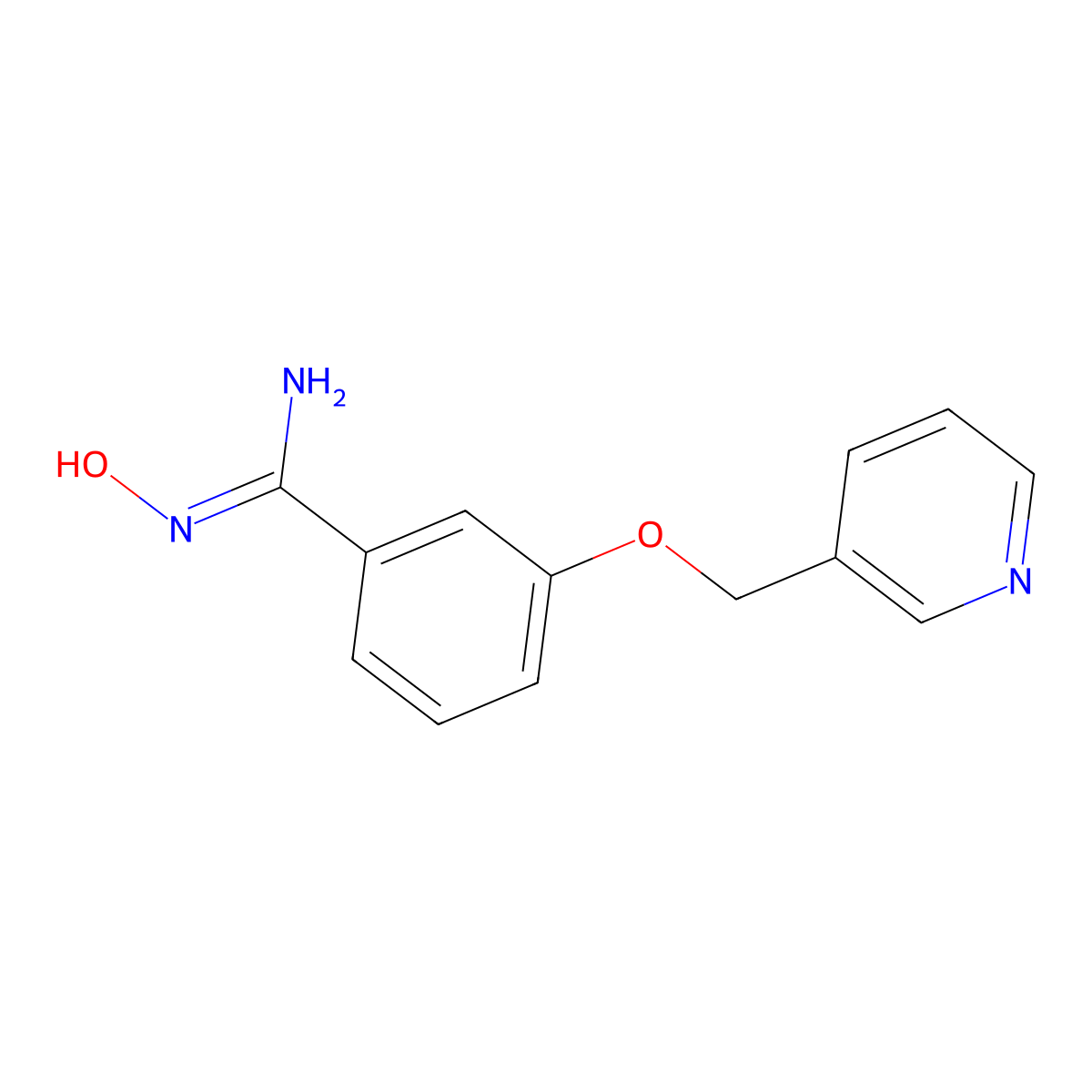 N'-hydroxy-3-(pyridin-3-ylmethoxy)benzene-1-carboximidamide molecular structure, CAS 1016731-81-9