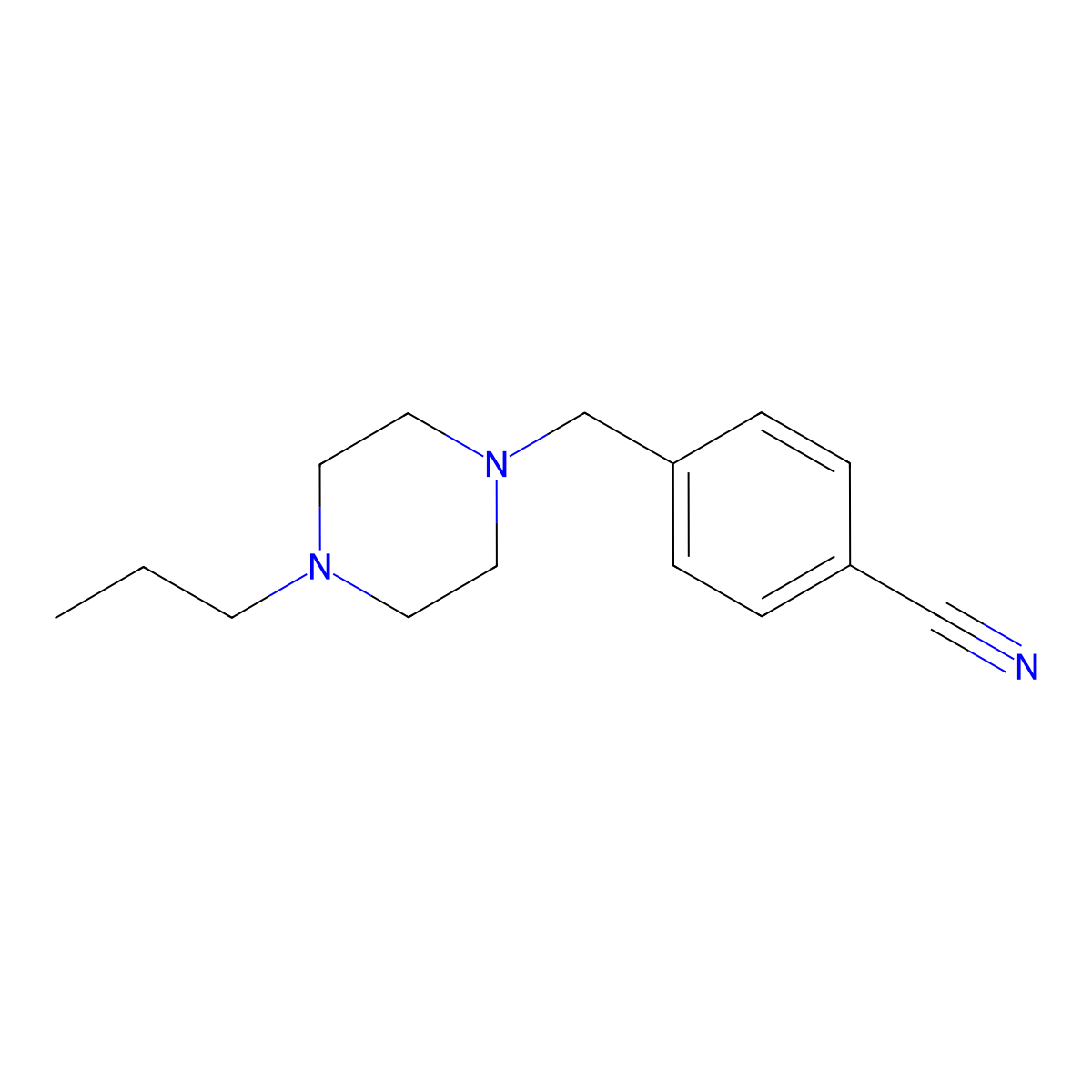 4-[(4-Propylpiperazin-1-yl)methyl]benzonitrile molecular structure, CAS 1016732-05-0