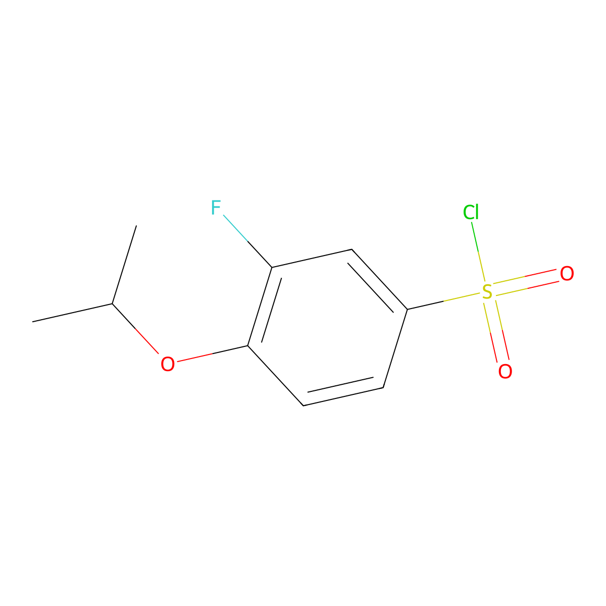 3-Fluoro-4-isopropoxybenzene-1-sulfonyl chloride molecular structure, CAS 1016733-66-6