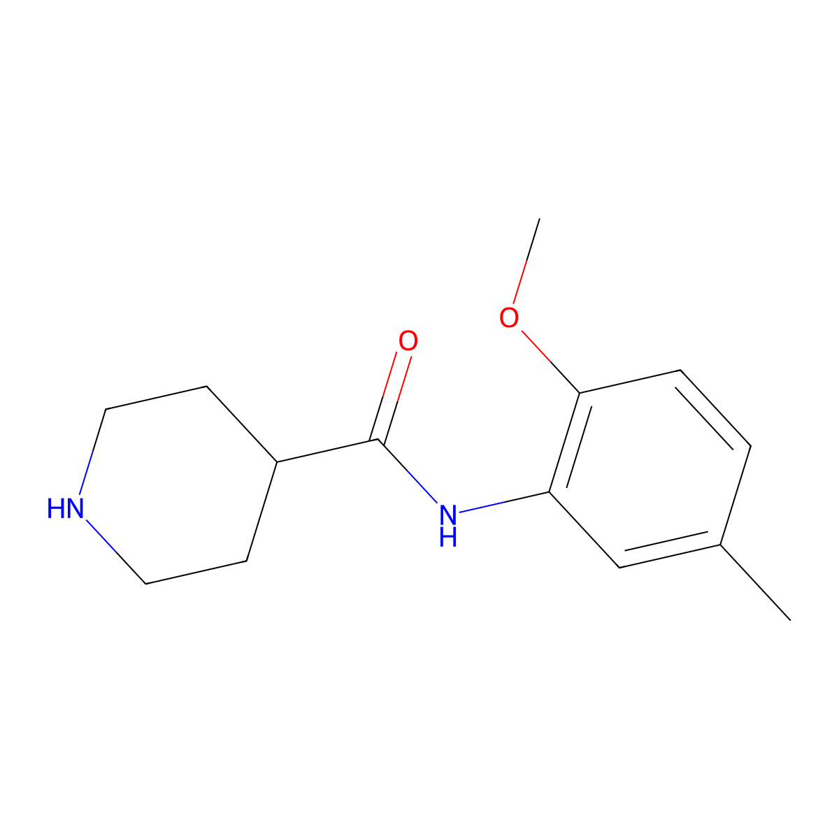 N-(2-Methoxy-5-methylphenyl)piperidine-4-carboxamide molecular structure, CAS 1016734-01-2