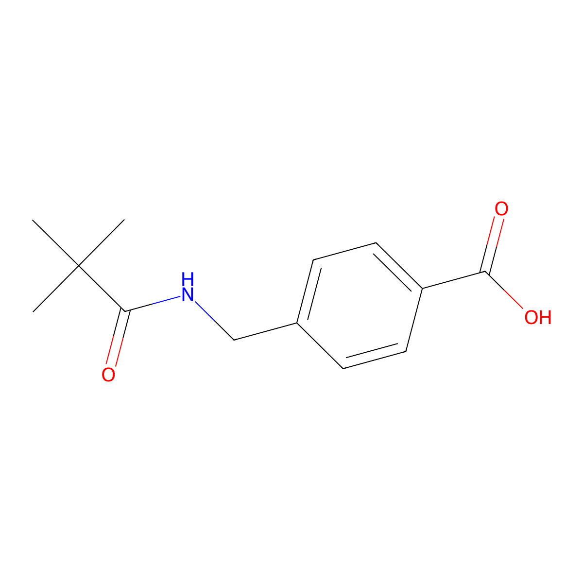 4-((2,2-Dimethylpropanamido)methyl)benzoic acid molecular structure, CAS 1016734-17-0