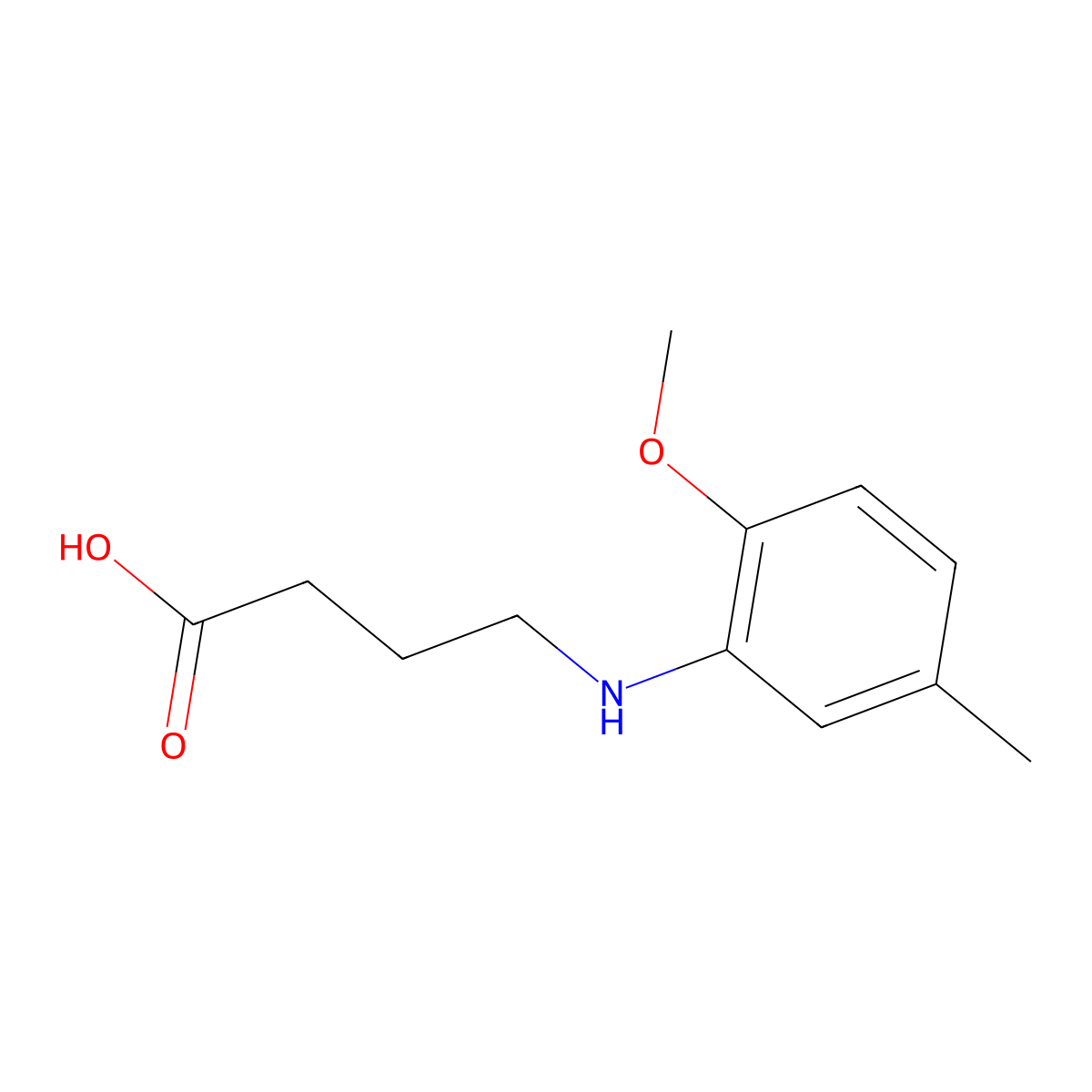 4-[(2-Methoxy-5-methylphenyl)amino]butanoic acid molecular structure, CAS 1016735-33-3