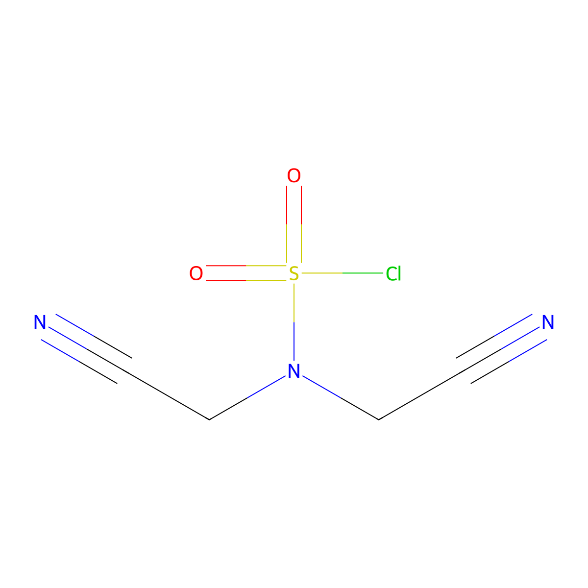 2-[(Chlorosulfonyl)(cyanomethyl)amino]acetonitrile molecular structure, CAS 1016735-50-4