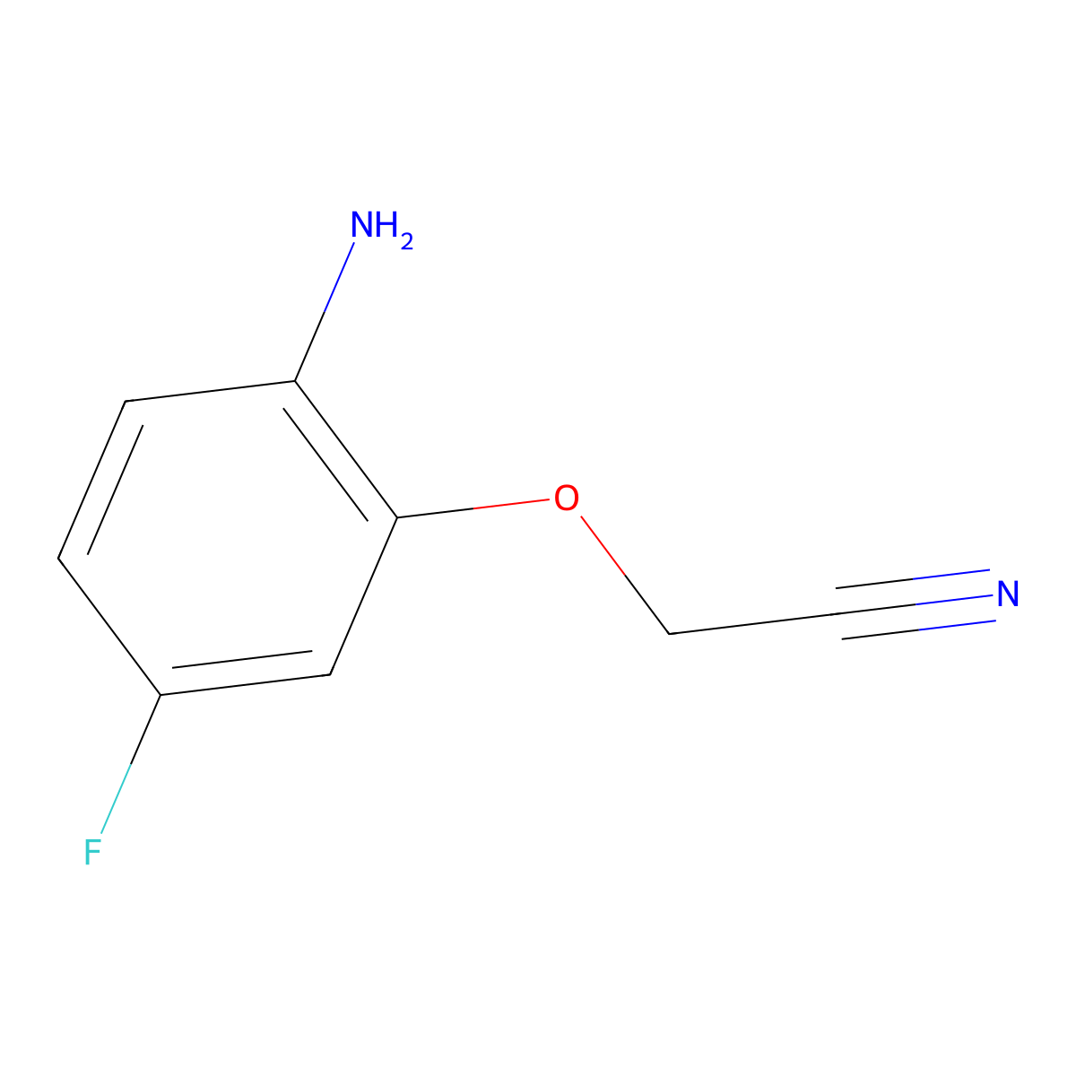 2-(2-Amino-5-fluorophenoxy)acetonitrile molecular structure, CAS 1016736-33-6