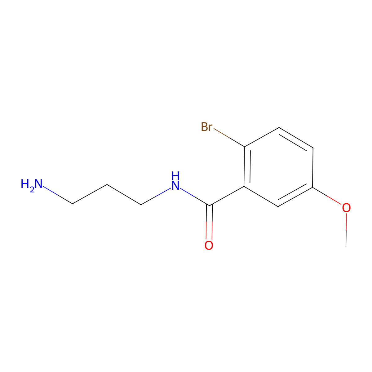 N-(3-aminopropyl)-2-bromo-5-methoxybenzamide molecular structure, CAS 1016737-05-5