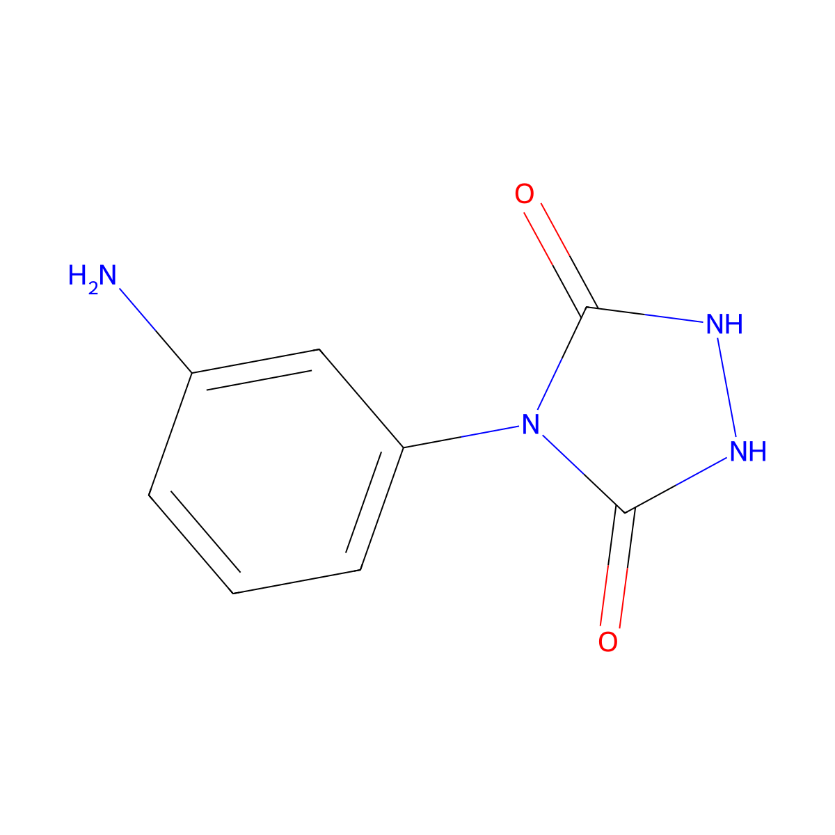 4-(3-Aminophenyl)-1,2,4-triazolidine-3,5-dione molecular structure, CAS 1016737-41-9