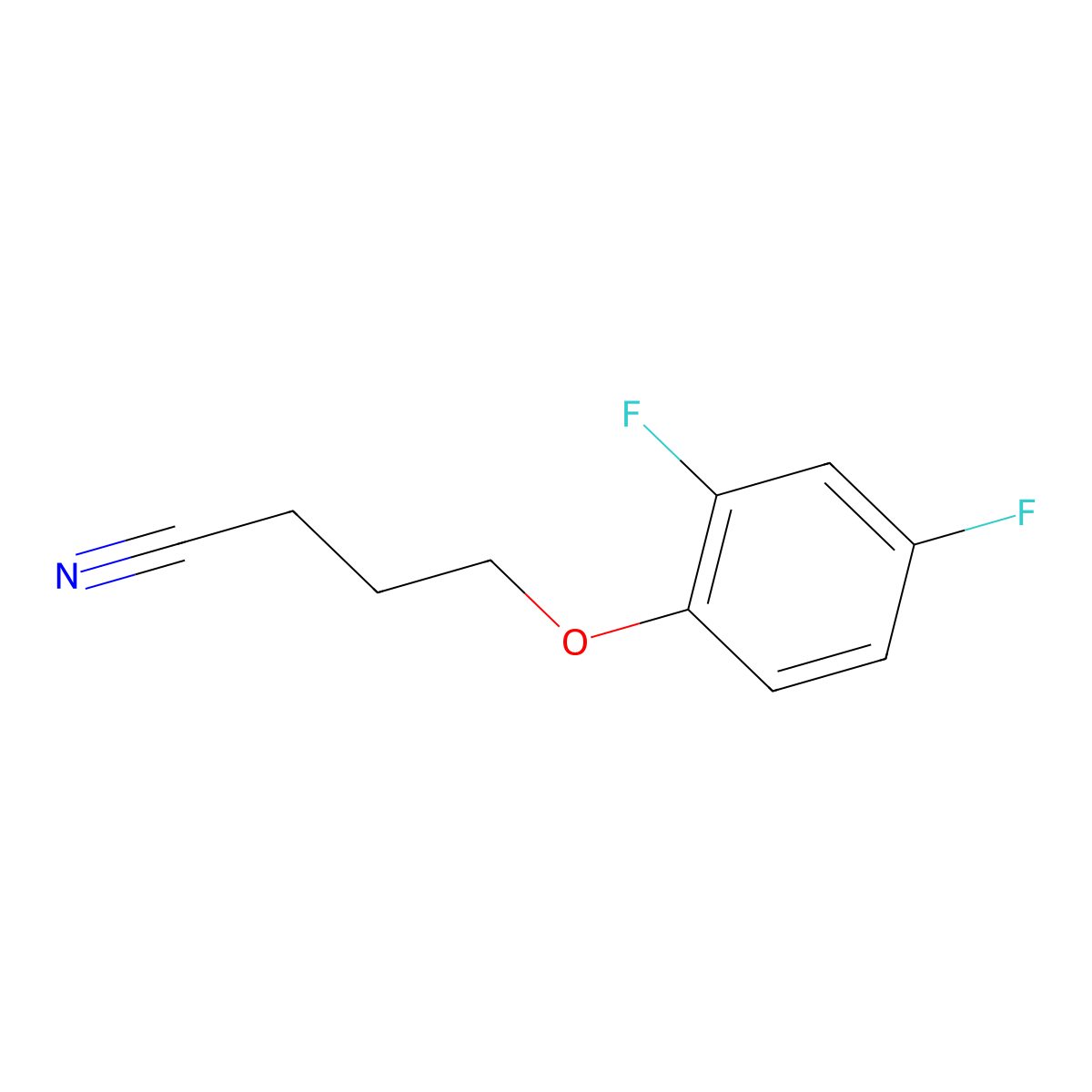 4-(2,4-Difluoro-phenoxy)butanenitrile molecular structure, CAS 1016737-82-8
