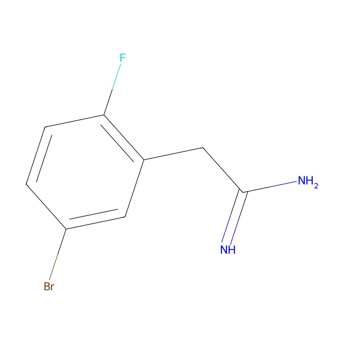 2-(5-Bromo-2-fluorophenyl)acetimidamide molecular structure, CAS 1016738-01-4
