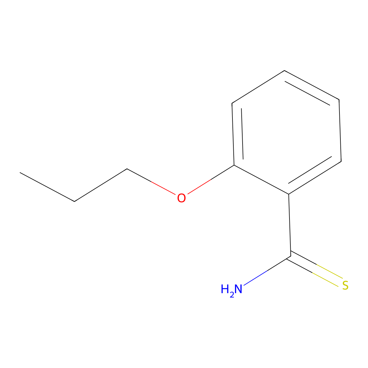 2-Propoxybenzene-1-carbothioamide molecular structure, CAS 1016738-12-7