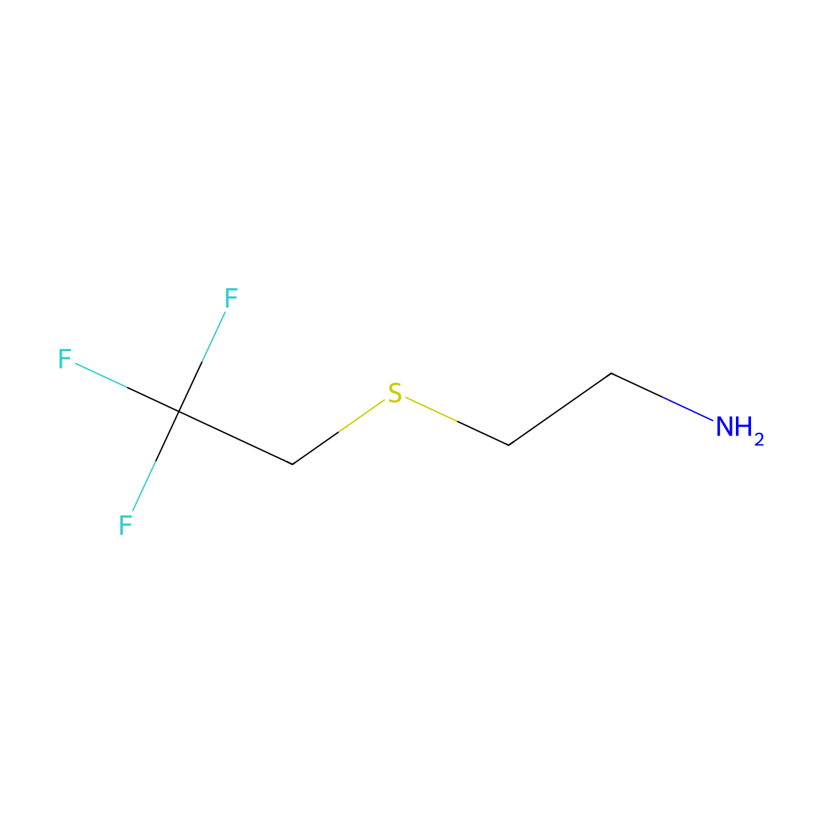 2-[(2,2,2-Trifluoroethyl)sulfanyl]ethan-1-amine molecular structure, CAS 1016738-80-9